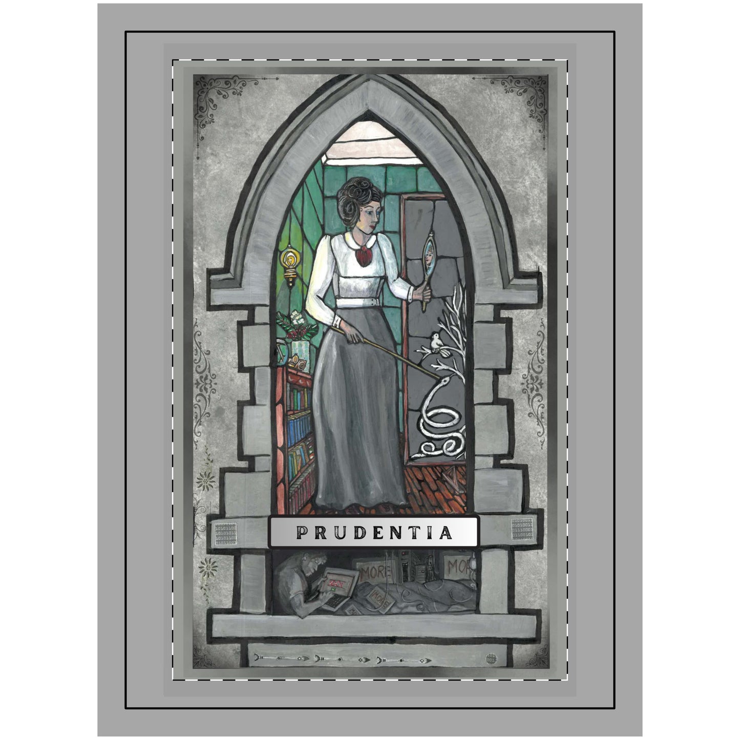 Prudentia Wood Topped Wall Tapestry