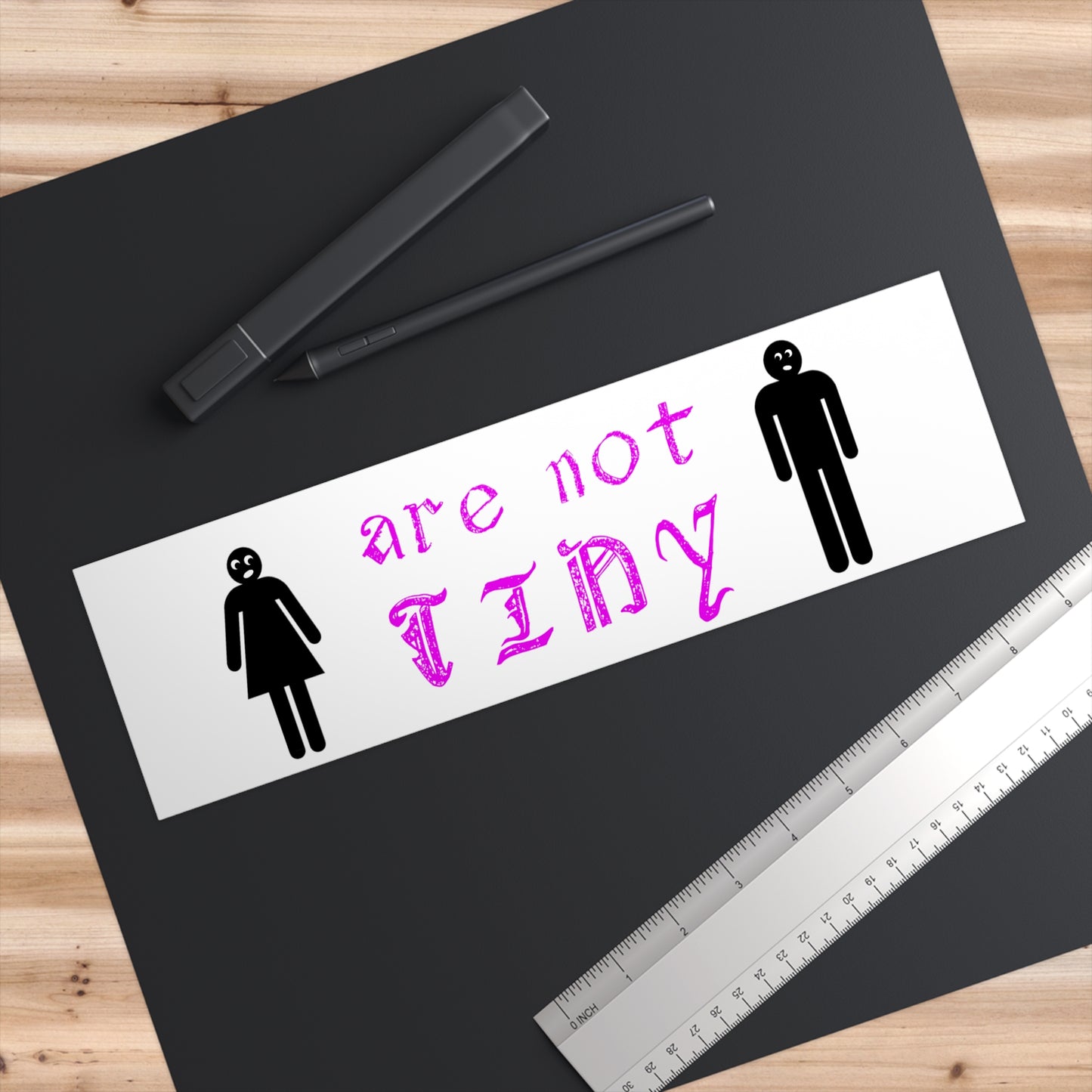 Women are not tiny Men - 11x3 - Bumper Sticker