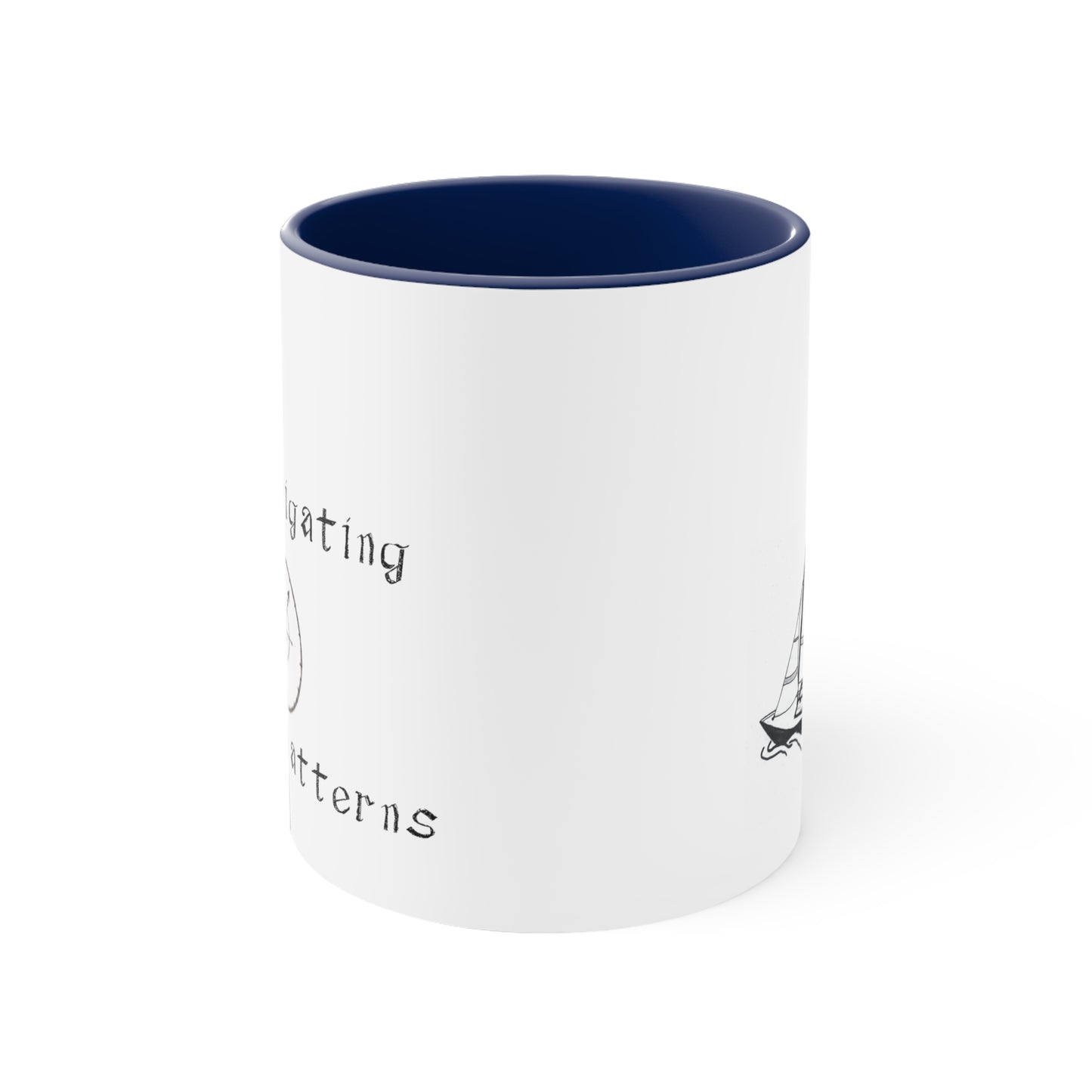 White and Blue Coffee Mug