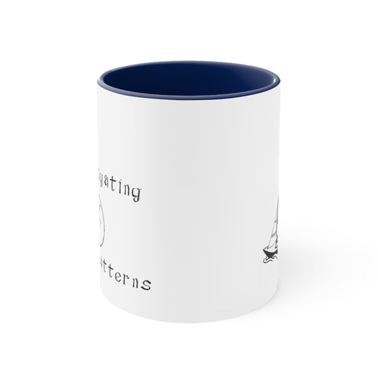 White and Blue Coffee Mug