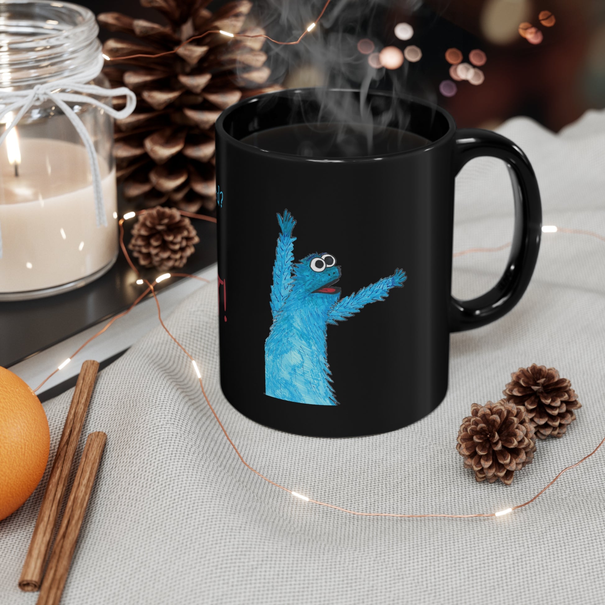 Black Mug with Muppet